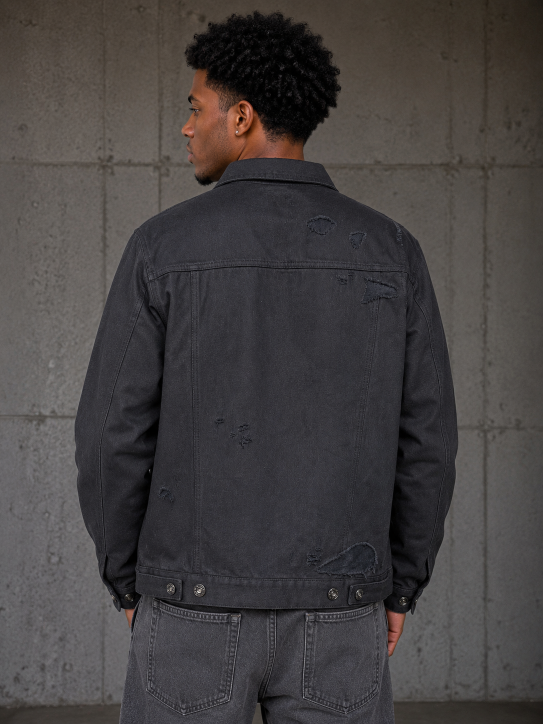 Midnight Tear Denim Jacket