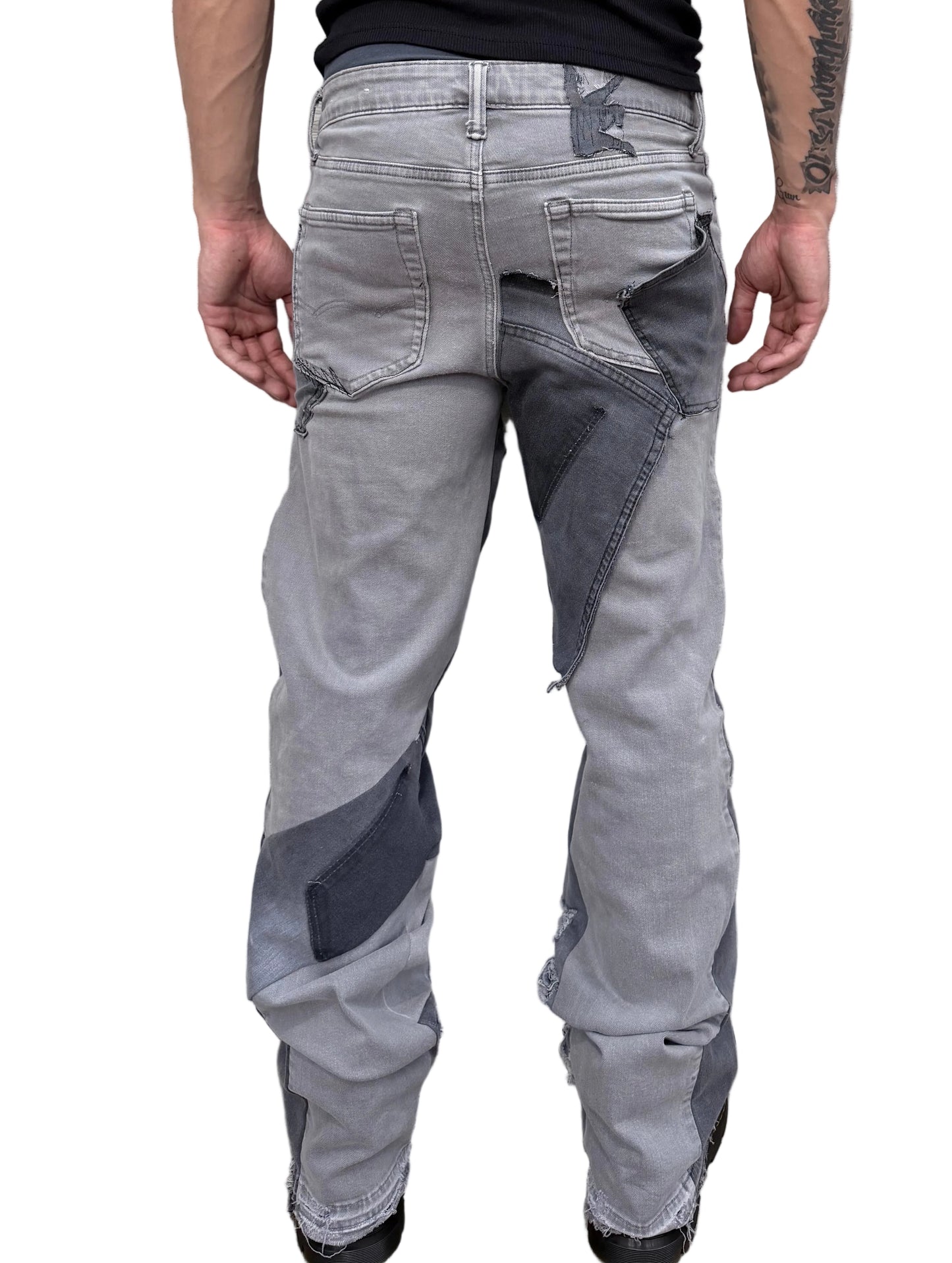 Greyscale Patchwork Jeans