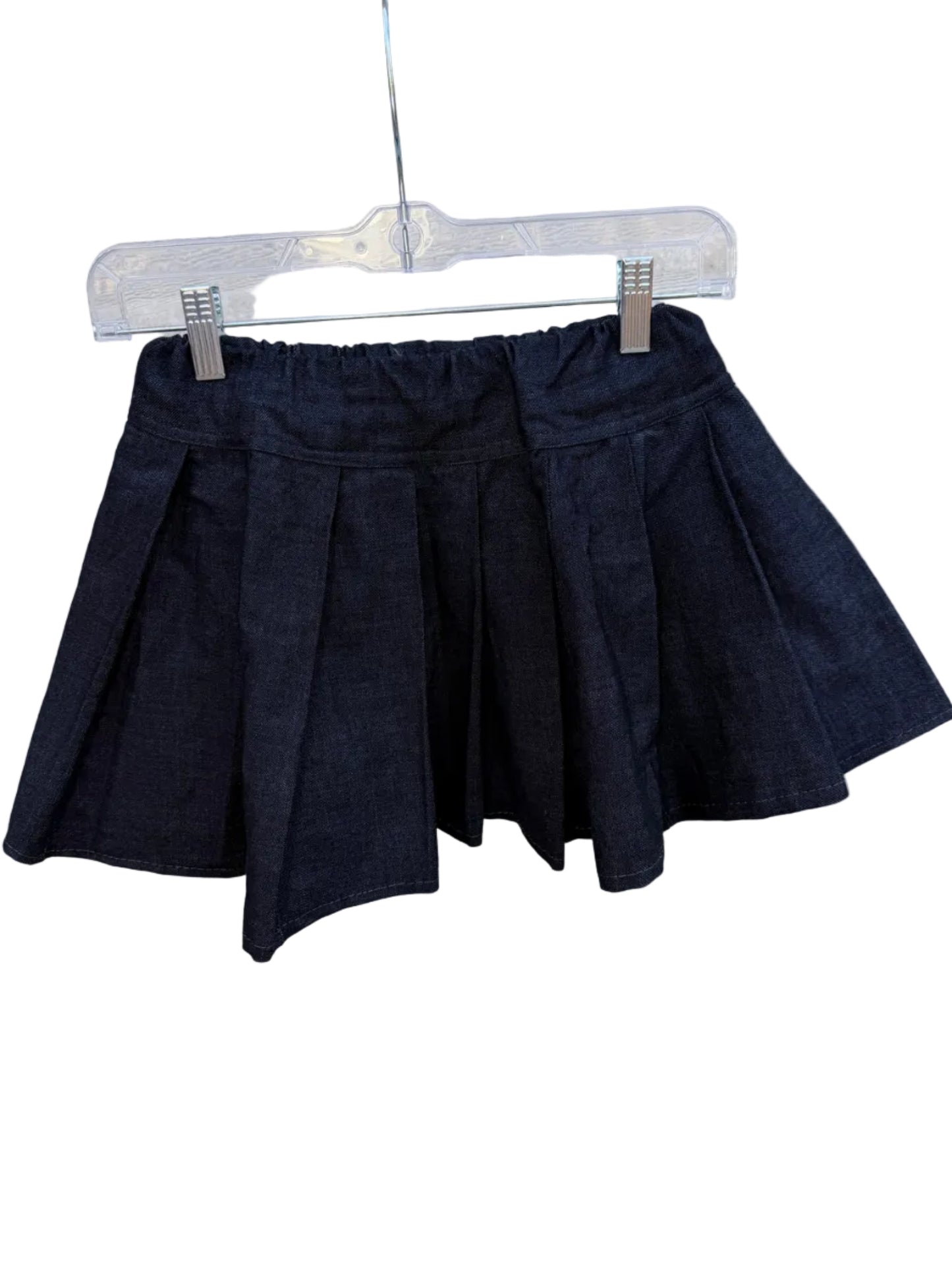 Pleated Mini Skirt *Raw Denim*