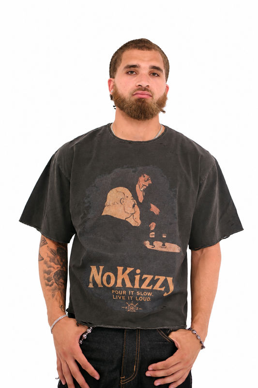 POUR IT SLOW TEE - SHADOW GREY
