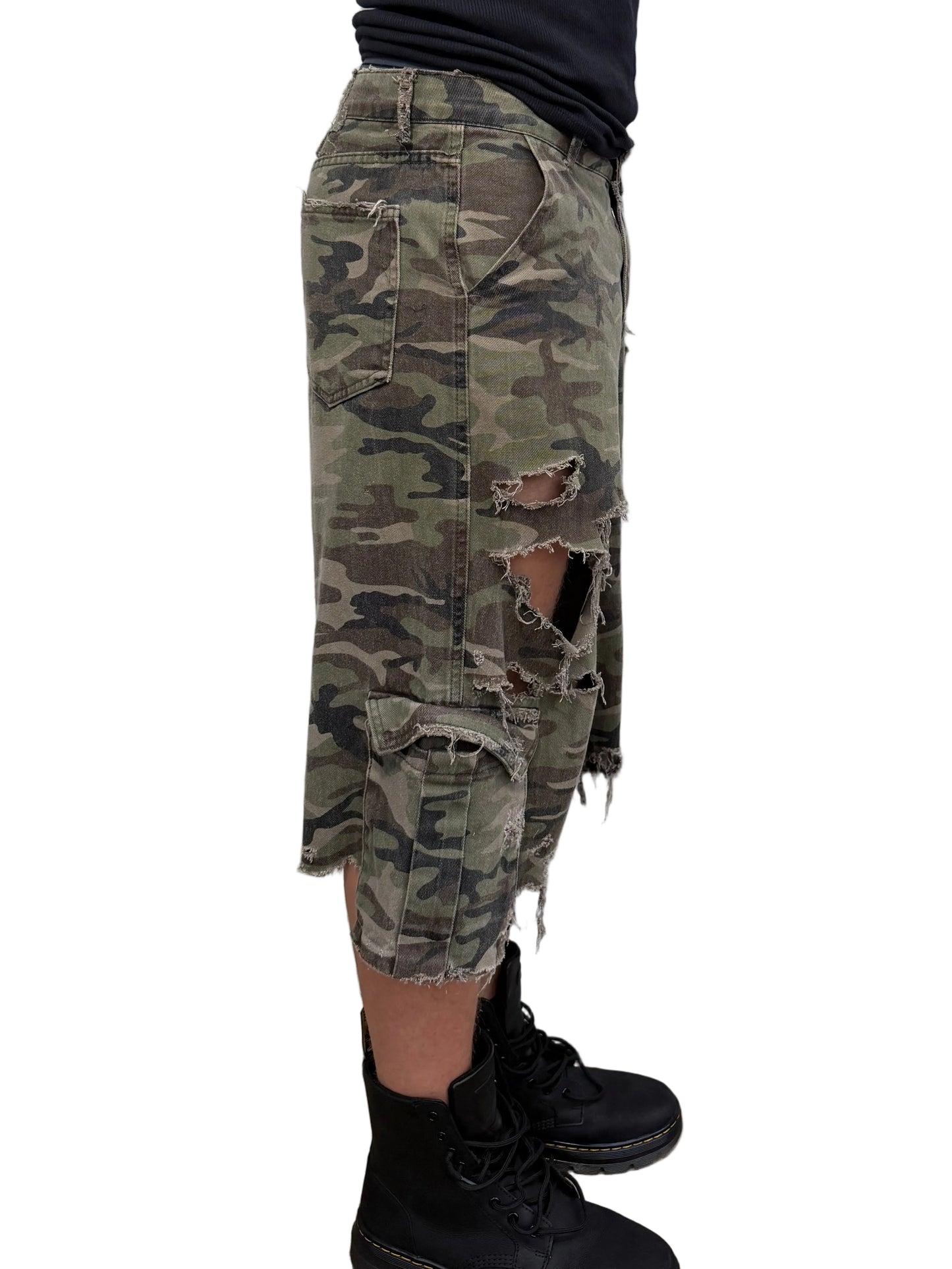Extended Camo Jorts