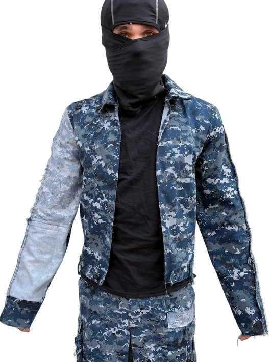 Navy Blue Digital Jacket