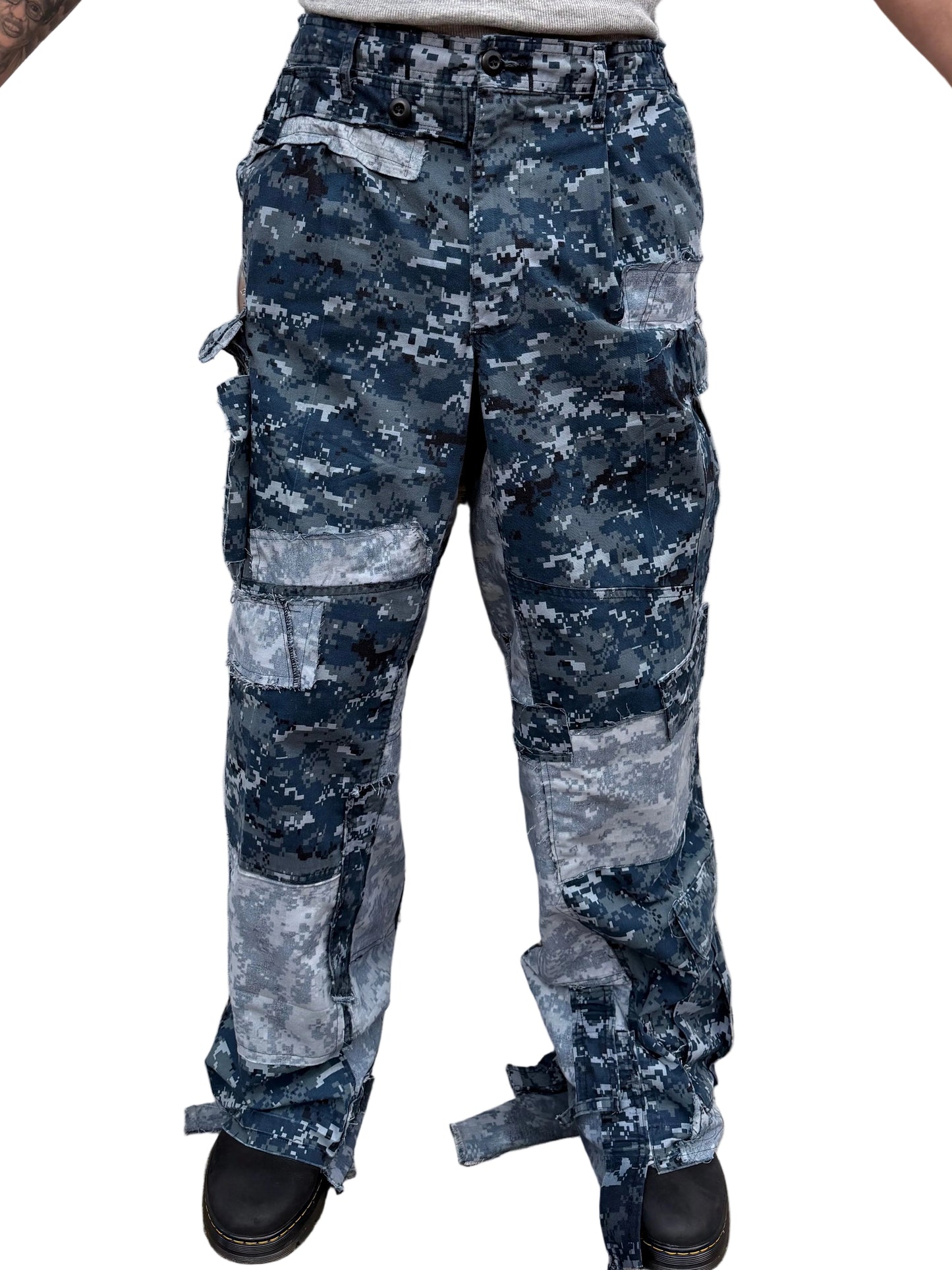 Navy Ops Patchwork Pants