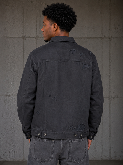 Midnight Tear Denim Jacket