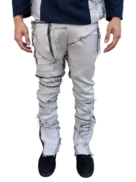 Patchwork Flare Pants