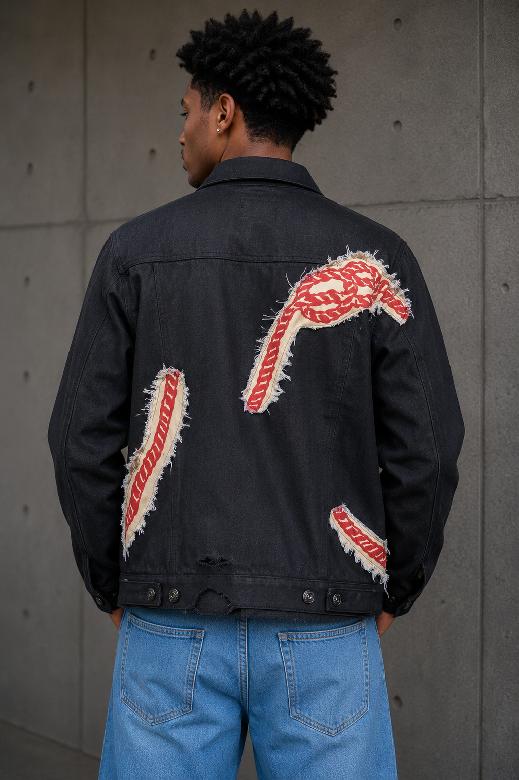 Fractured Denim Jacket