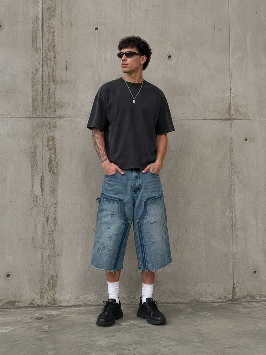 NoKizzy Carpenter Denim Jorts