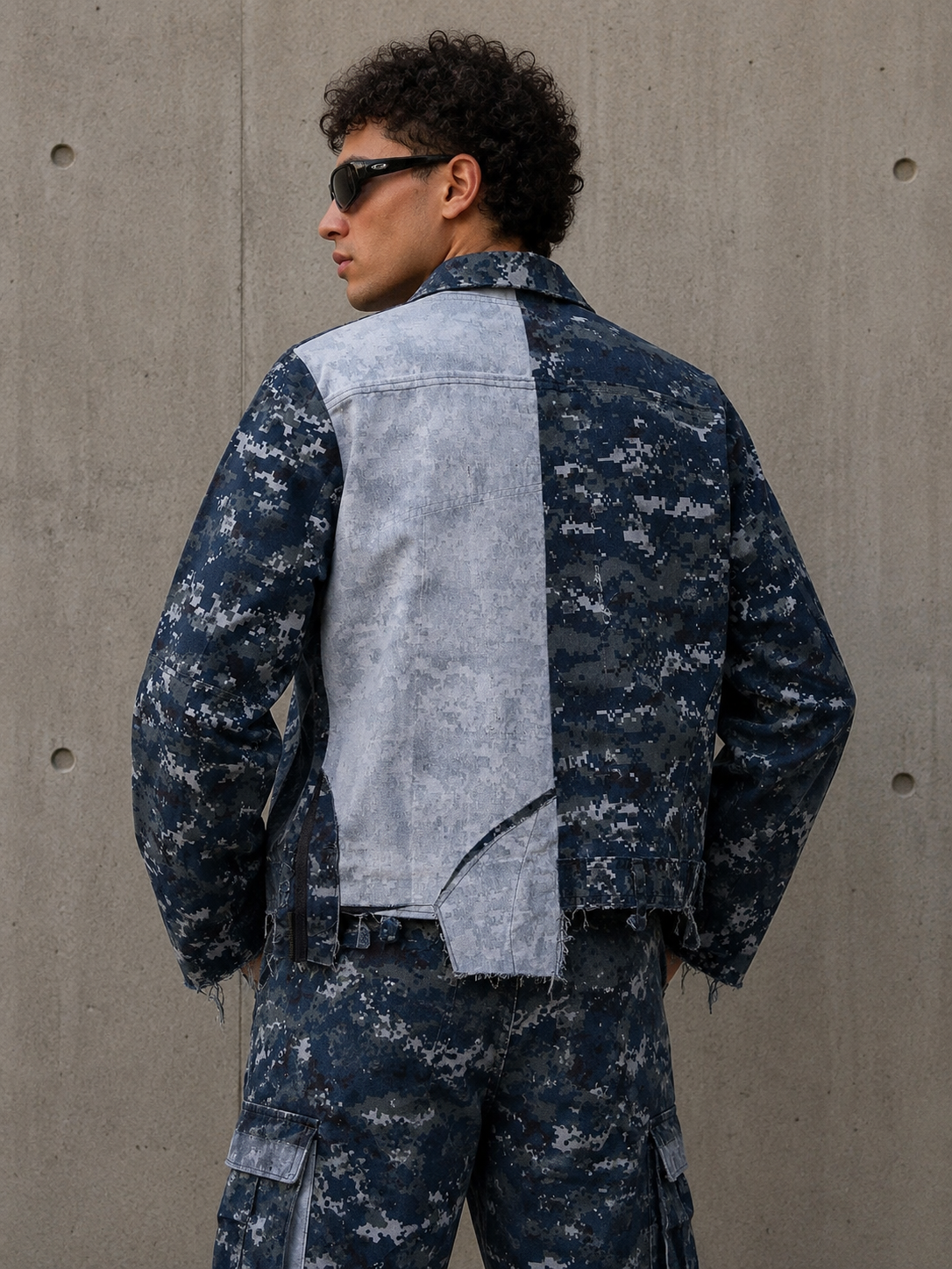 Navy Blue Digital Jacket