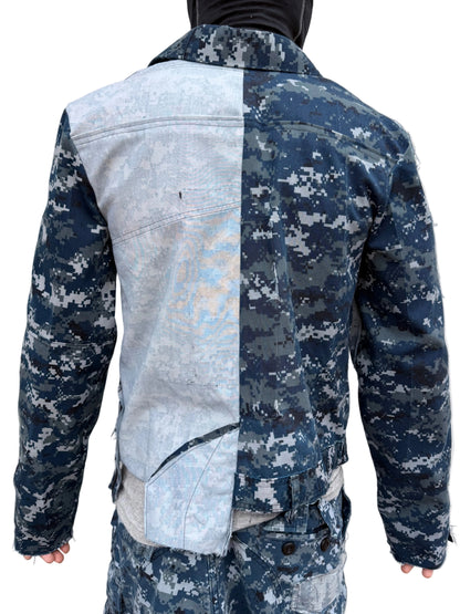 Navy Blue Digital Jacket