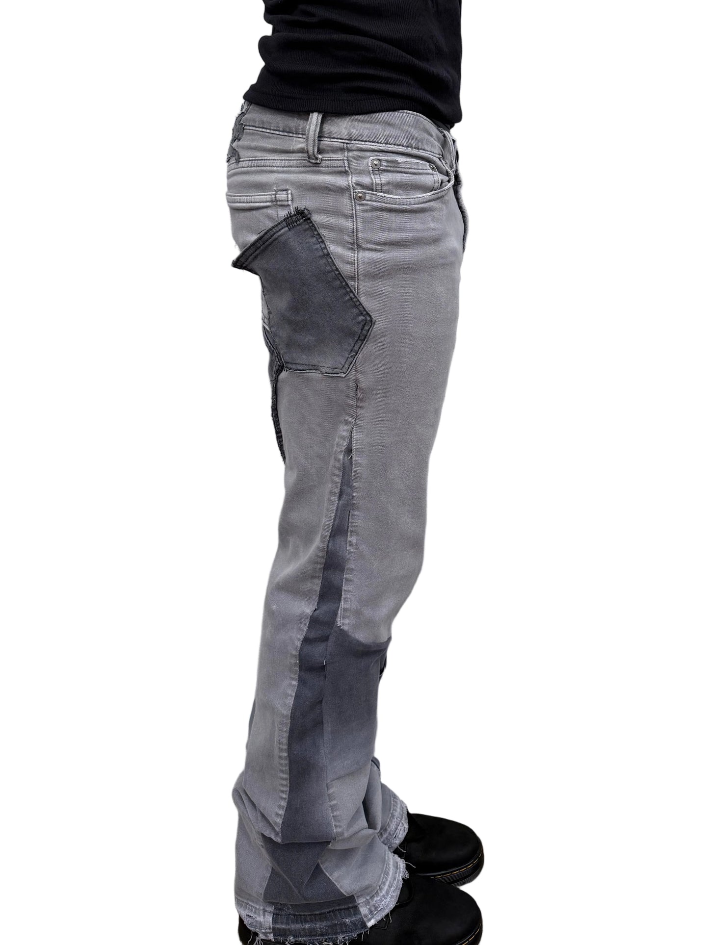 Greyscale Patchwork Jeans