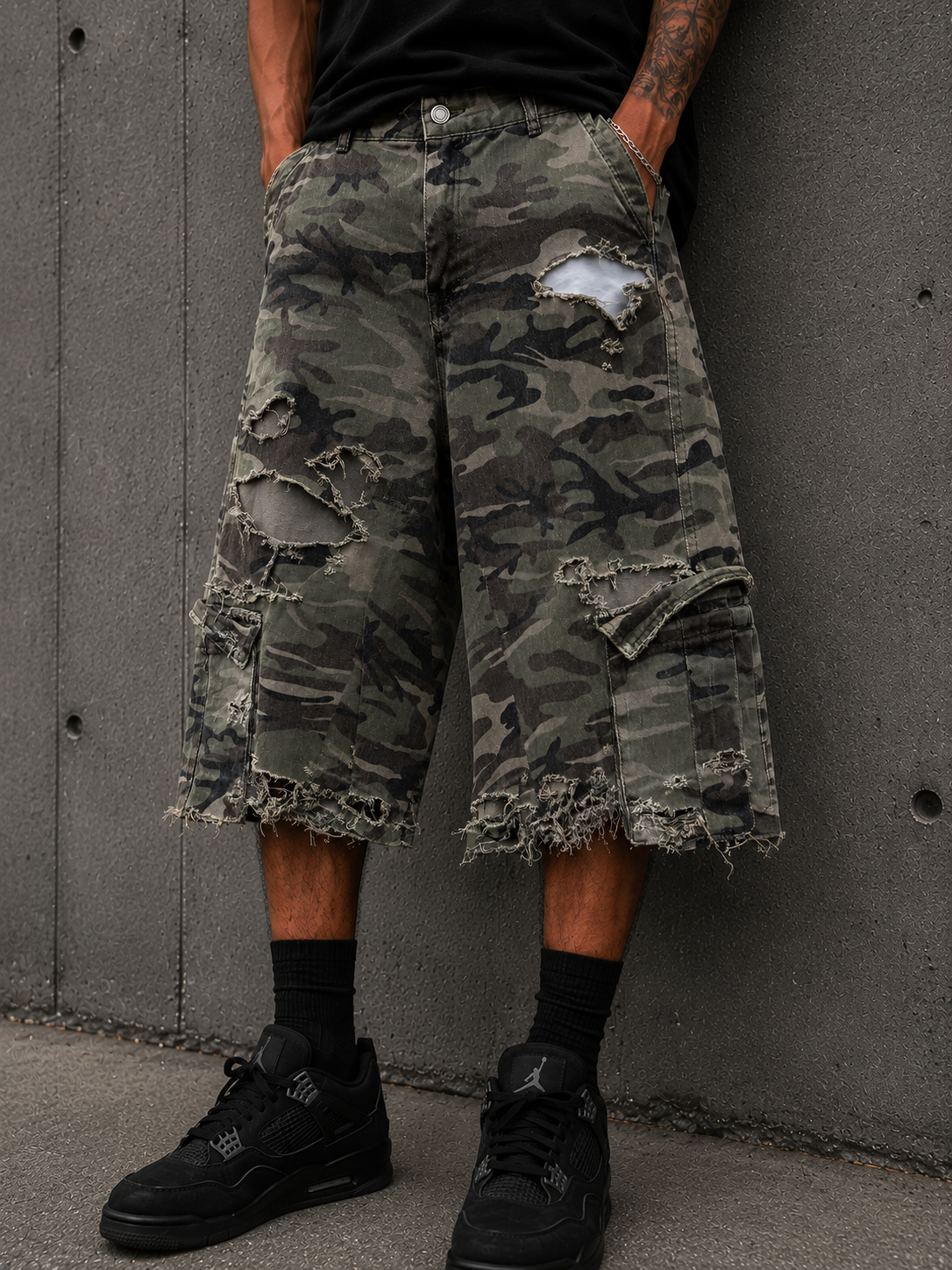NoKizzy "Extended Camo" Jorts